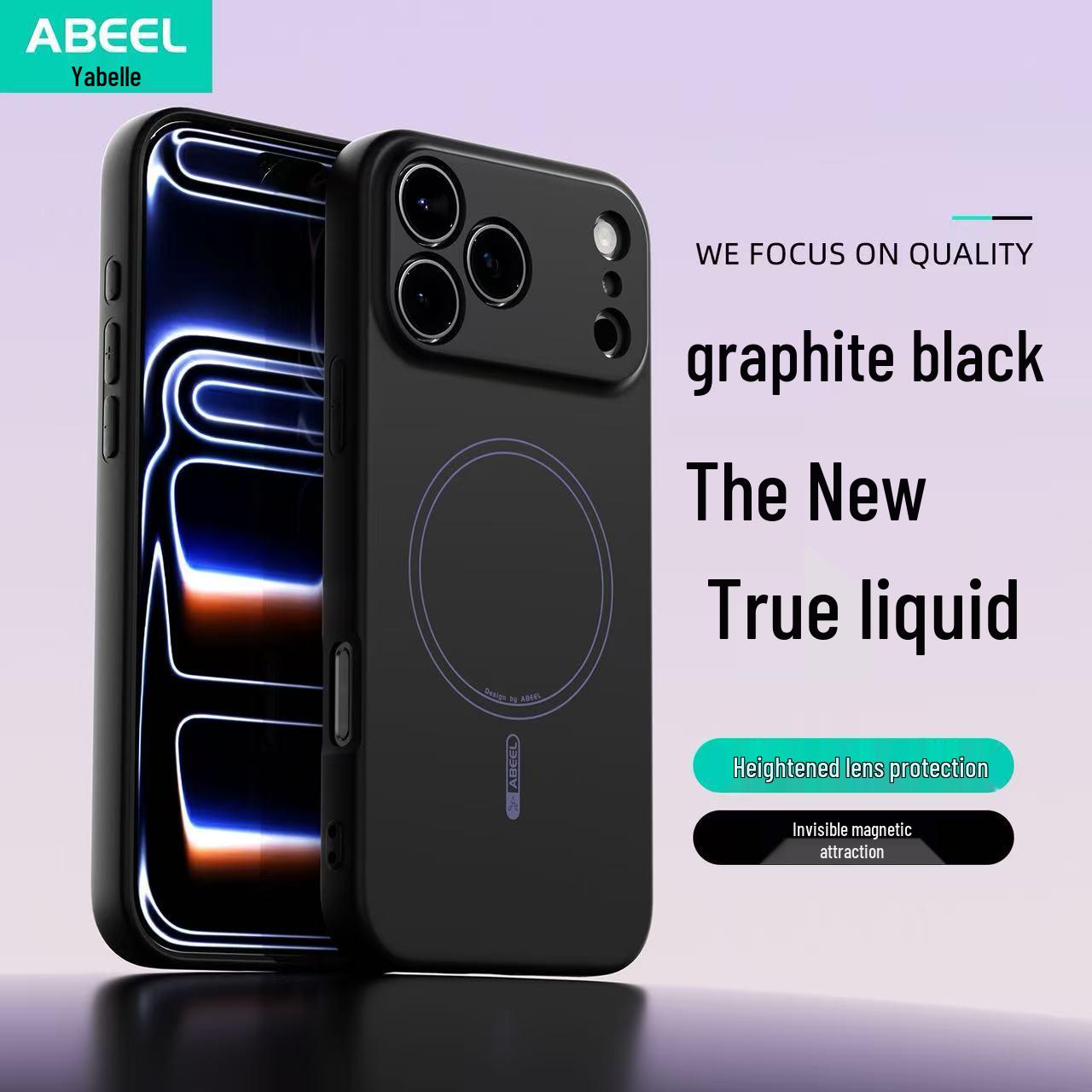 

iPhone 17 Pro Max Liquid Silicone Magnetic Anti-Drop Case iPhone 14 Pro Max чорний