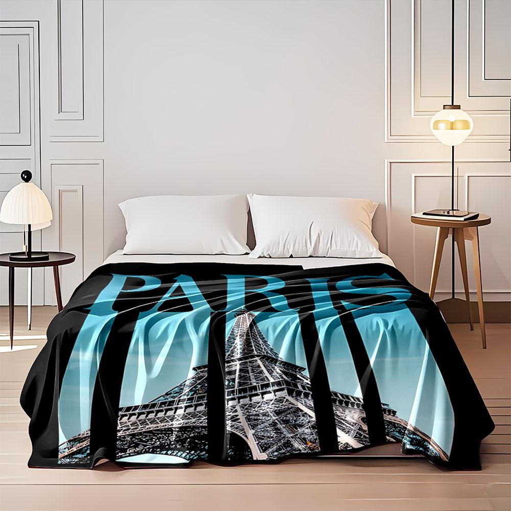 Paris Eiffel Tower Art Blanket for all seasons blanket lunch break throw gift