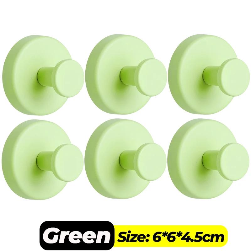 6/1PCS Plastic Suction Cup Hooks Punch-free Wall Mounted Hook Towel Bag Hanging Holders Home Kitchen Bathroom Storage Supplies