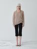 Reply Linen Long Sleeve Knit Top_Beige