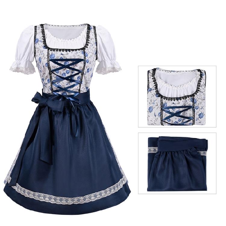 Set Costume Bavarese Tedesco Oktoberfest per Donne Adulte, Vestiti Dirndl Costume da Birra per Halloween e Carnevale del Festival della Birra