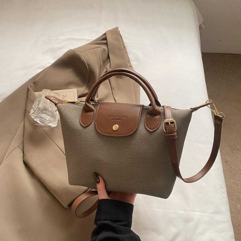 Popular niche contrasting color bag women's new high-end versatile messenger bag commuter handbag