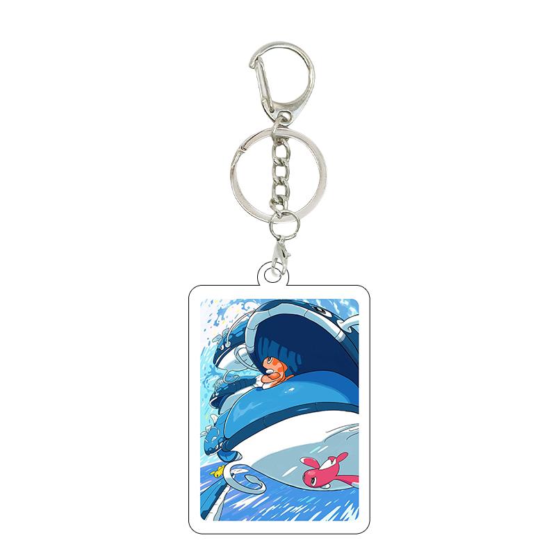 Ptcg Pocket 5cm Anime Fashion Squirtle Bulbasaur Psyduck Cartoon Diy Acrylic Action Keychain Backpack Pendant Accessories Charm