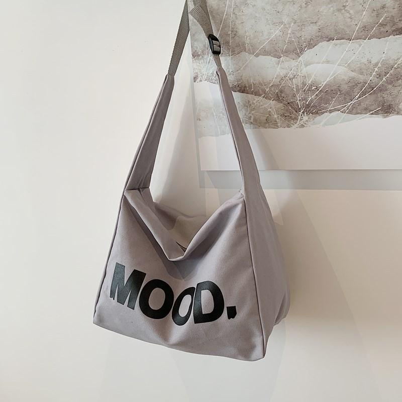 

Ленивая холщовая сумка в гонконгском стиле, сумка для пары, классическая большая вместительная повседневная сумка-тоут, сумка-мессенджер для пары, женская сумка-мессенджер серый