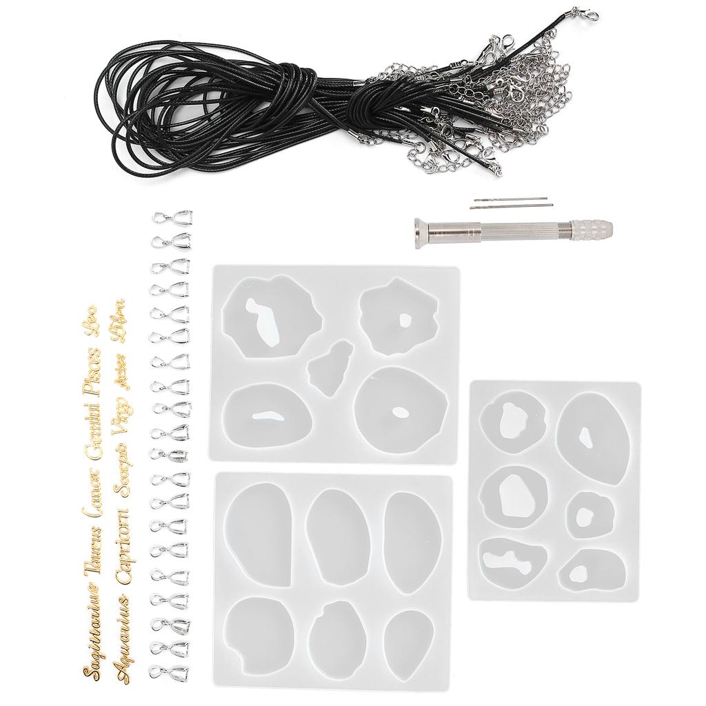 DIY Silicone Mold Jewelry Craft Pendant Making Irregular Mold Hand Drill Accessory Set