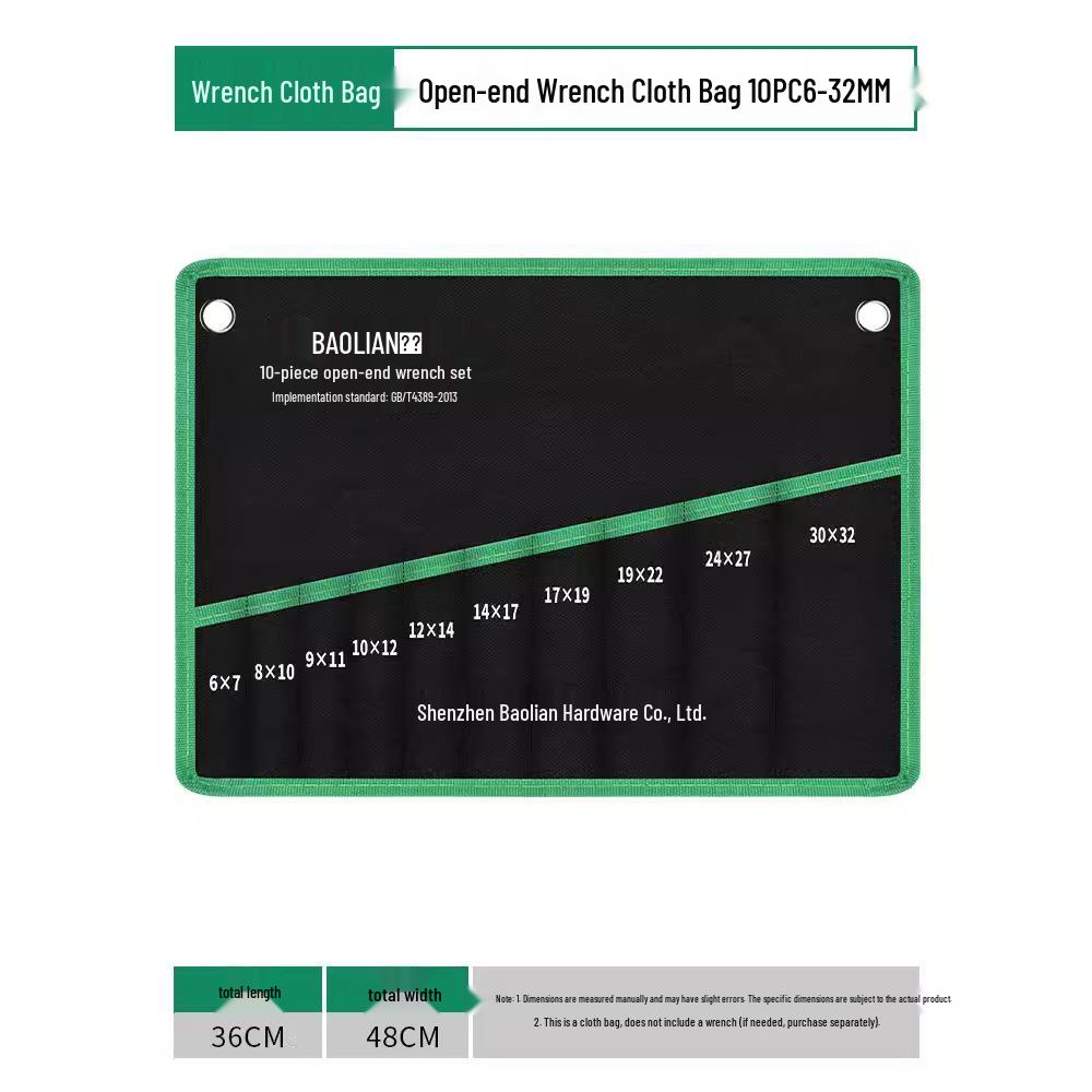 Baolian Multifunctional Tool Bag - Thickened Canvas Storage for Combination and Open-End Torx Wrenches