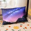 Starry Sky Sunset Sea Pillow,2D Night Scene Pillow Core and Case Set,Aesthetic Pillow for Student Dormitory
