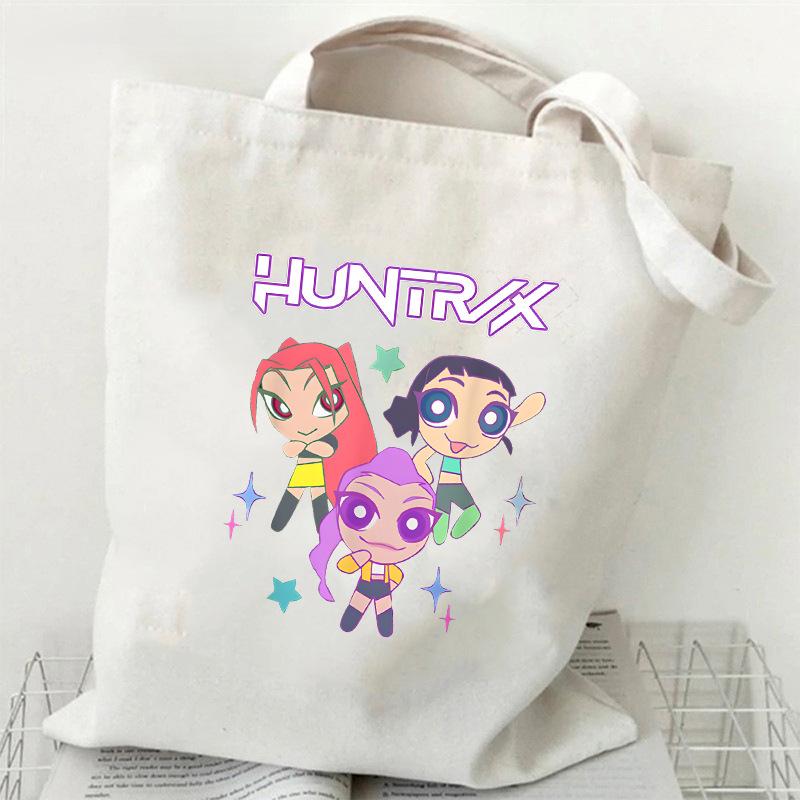 Spot KPOP Korean Witch Hunter Group Printed Canvas Bag Single Shoulder Handbag Shopping Bag