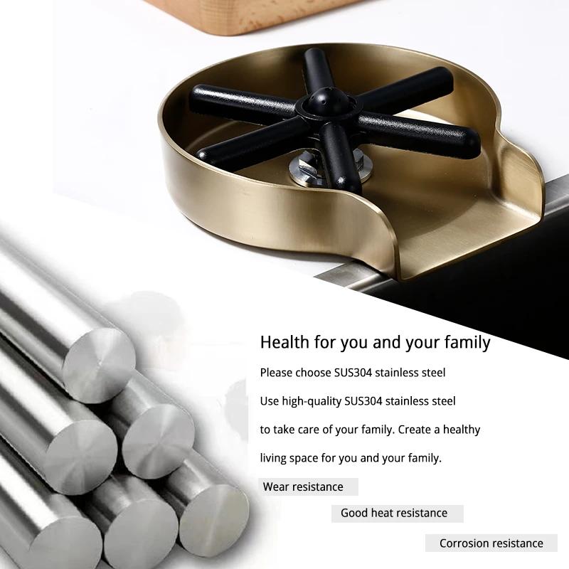 Sink Faucet Glass Rinse Cup Washer Stainless Steel Metal High Pressure Cleaner Bottle Automatic Wash Cups Home Bar Coffee Tea