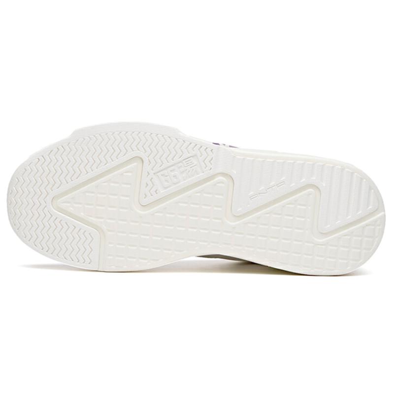 Anta G6 Wear-Resistant High-Top Skateboard Shoes Women's White Purple Sneakers 122128089-1