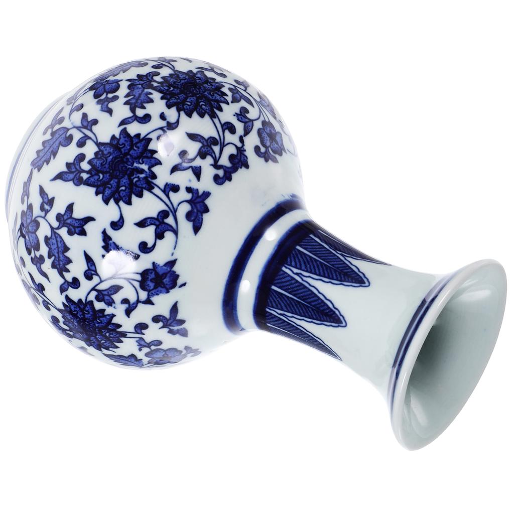 1pc Blue White Ceramic Vase Small Flower Vase Home Decorations Desktop Bottle Centerpiece Vase Living Room Accessories Tabletop