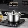 Stainless Steel Double Bottom Soup Pot with Lid Induction Cooker Pot  General Use