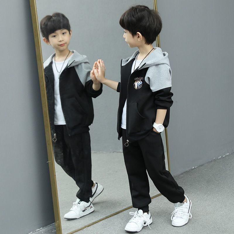 Boys Spring Autumn Child Boy Clothing Set Letter Hoodies Coats + Pants 2Pcs Tracksuit Suit for Kids Children Present