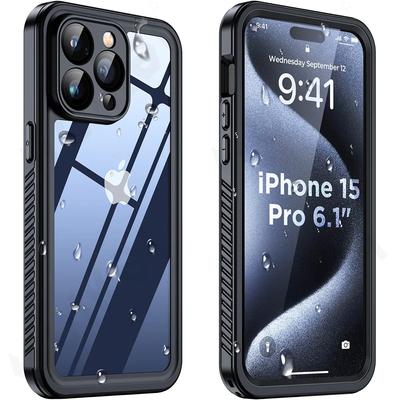 IP68 Shellbox Su Geçirmez Kılıf iPhone 15 14 13 12 11 Pro Max XR XS Plus 8 7 Metal Alüminyum Yüzme Telefonu Lüks Kapak