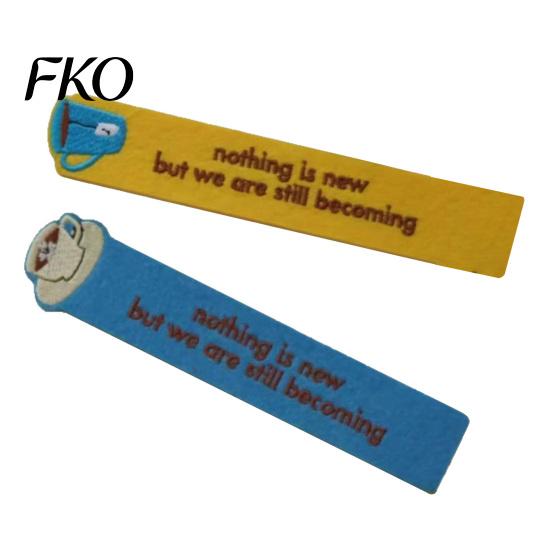 Felt Bookmark Handmade Embroidered Bookmark, Coffee Cup Book Page Marker, Lint-free Reading Accessories for Men Women Lovers Scrapbook