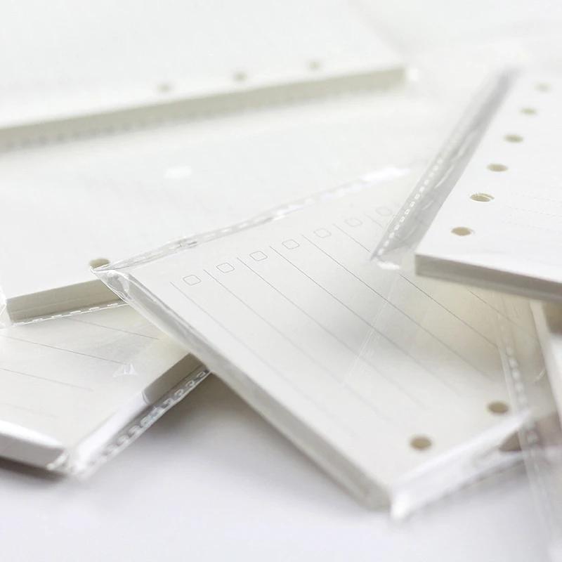 Fromthenon Cute Filler Paper Refill for Filofax Spiral Notebook A5 A6 A7 Planner Color Grid Blank Todo List Core Stationery