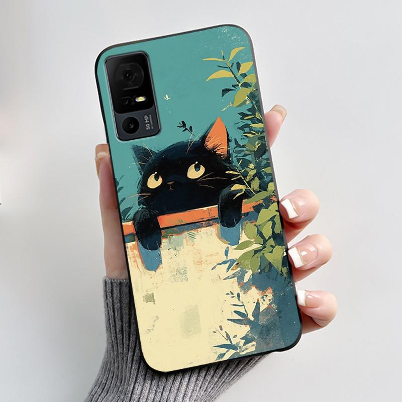 Cute Case For TCL 40 XL Fundas TCL 40T T608DL Cover For Lively Jitterbug Smart 4 Printing Shells Protective Soft Silicone Casing