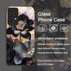 Luxus Blumendekor Lotusblumenmuster Gehärtetes Glas Handyhülle für Samsung Galaxy A56 A55 A54 A53 A52 A36 A14 A31 A51 5G Hülle