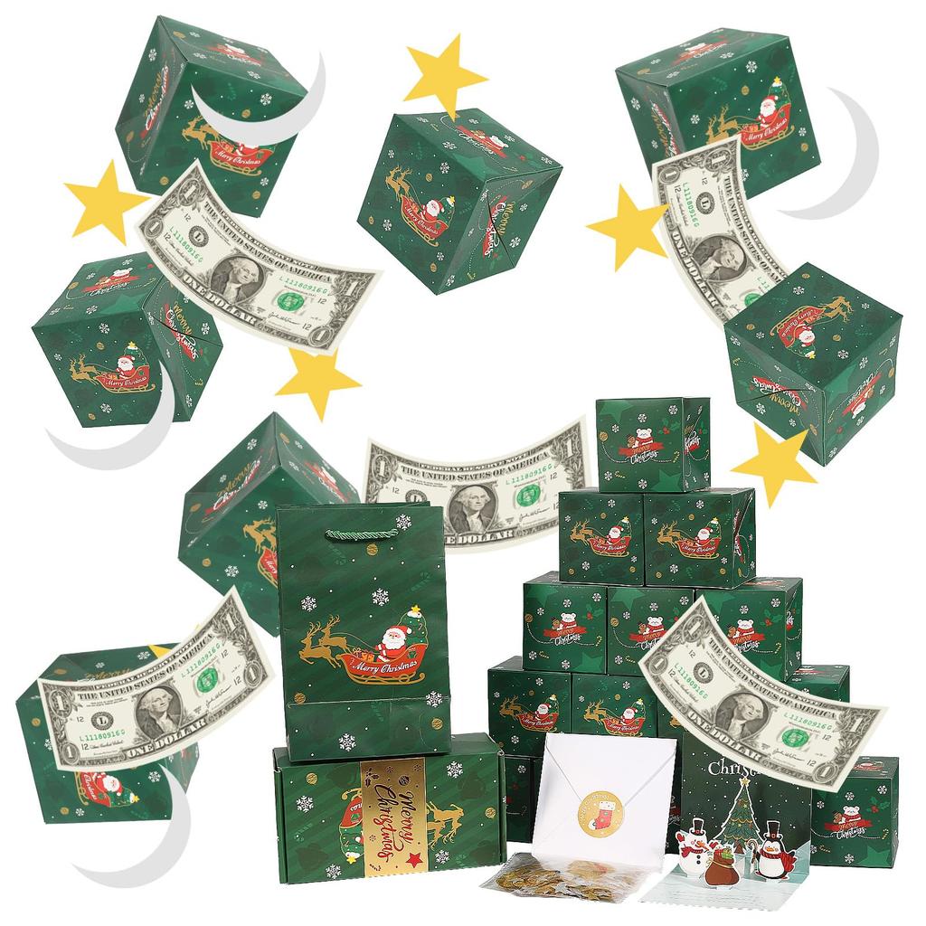 Surprise Box Gifts 20PCS Exploding Money Boxes for Christmas Xmas Pop Up Boxes Creative Xmas Gifts for Party Birthday Decor