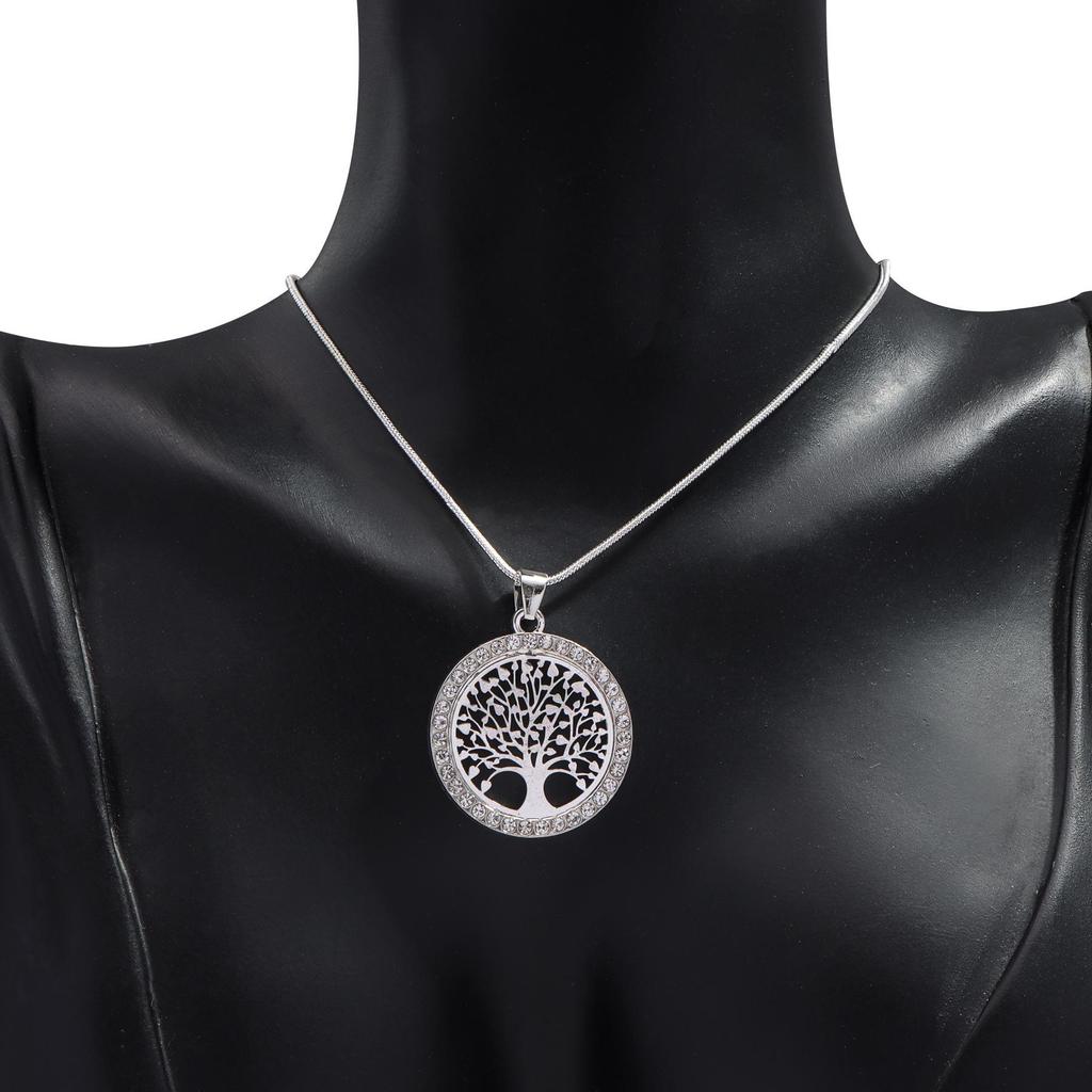 Tree of Life Pendant Necklace - European and American Jewelry - Fashionable Personality Hollow Peace Tree Necklace