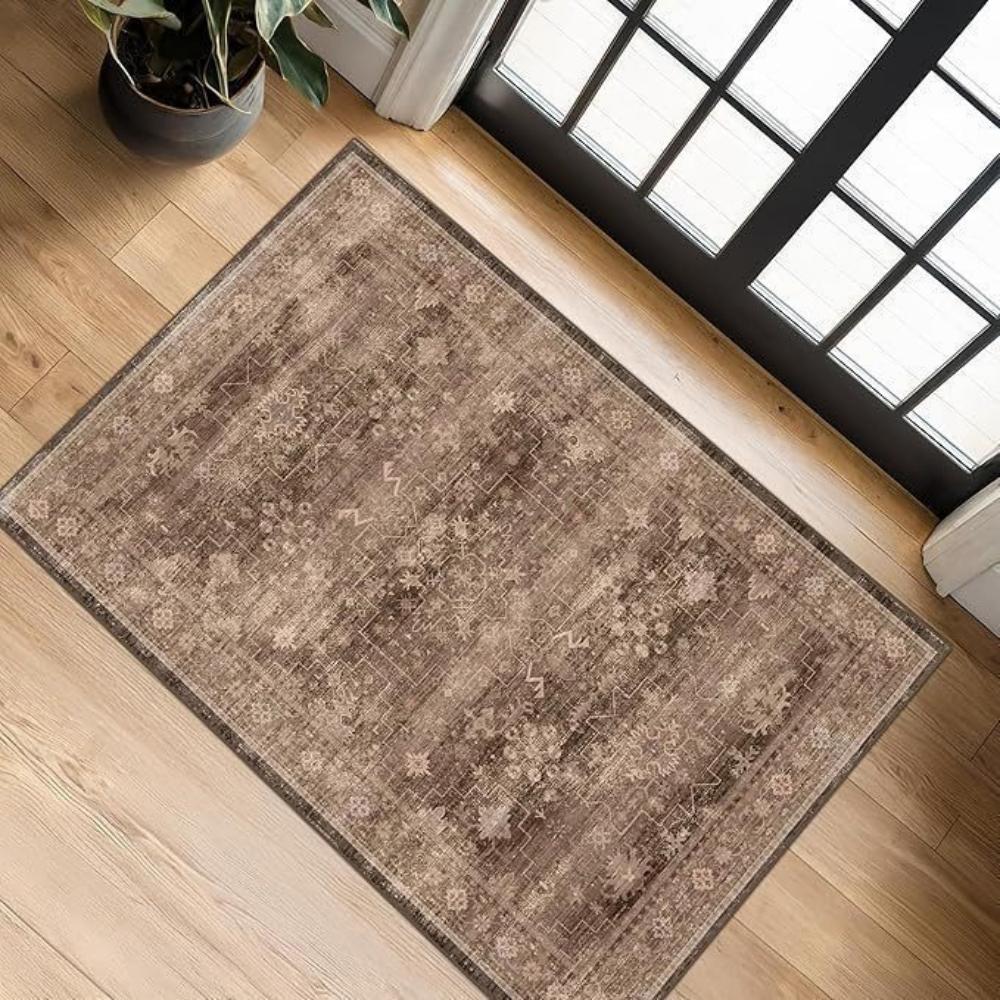 Ethnisches Muster Böhmischer Teppich Rutschfest Großer Teppich für Wohnzimmer Schlafzimmer Arbeitszimmer Küche Bodenmatte Heimdeko Küchenfußmatte