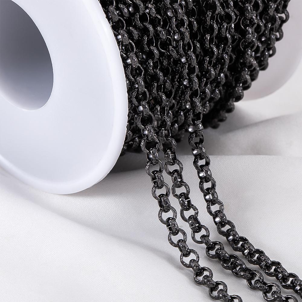 1 Meter 2 Meter Geprägte O-Form Halskettenketten Kupferarmband Kabelglied Großhandel Offene Ringketten für DIY Schmuckherstellung Zubehör