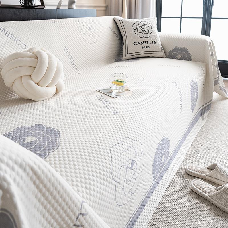 Ice Silk Sofa Towel Summer All-Inclusive Sofa Cover Dust Cover One-Piece Sofa Large Cover Cloth Cushion Cool and Breathable