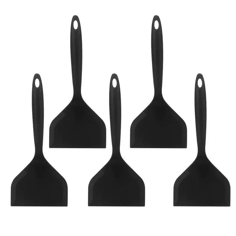 Silicone Pancake Spatula Heat-Resistant Wide Flat Turner Steak Fried Shovel for Nonstick Cookware Egg Cookie Omelette