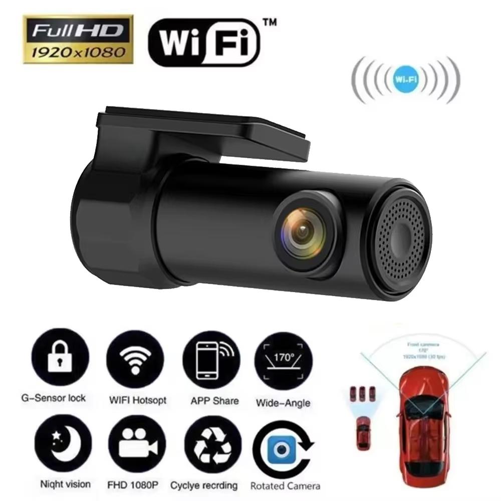 360 de grade Wifi Mini DVR pentru mașină HD 1080P Dash Cam Înregistrare automată Video Dashcam Viziune de noapte Cameră pentru mașină la 170 de grade Înregistrator de conducere