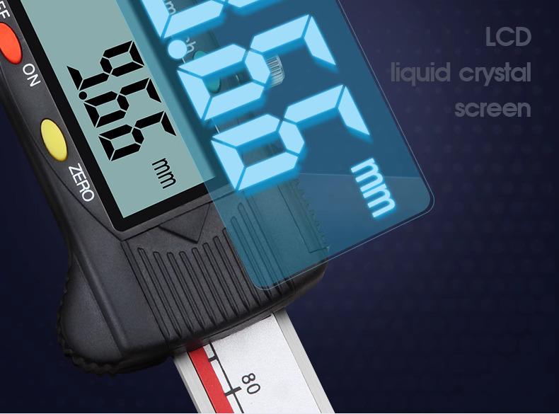 Guilin Guanglu Vernier Digital Caliper with Flat Head, 0-150/200/300mm