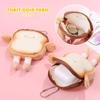 New Cartoon Toast Coin Purse Bread Lightweight Earphone Bag Portable Mini Makeup Bag Girl
