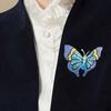 Crystal Butterfly Brooch Lapel Pin Rhinestones Badge for Fashion Women Temperament Corsage Clothing Accessories
