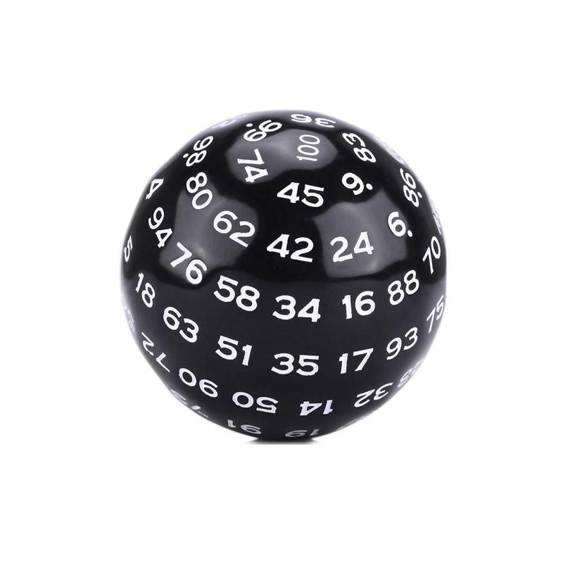 Educational 100 Sided Acrylic Dices D100 Dice For Tabletop Toys Role Playing Board Game Accessories Math Learning Resources