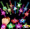 3 Styles Christmas Party Favors for Kids LED Light Up Bracelet Christmas Flashing Toys Treats Goody Bag Candy Halloween Gifts