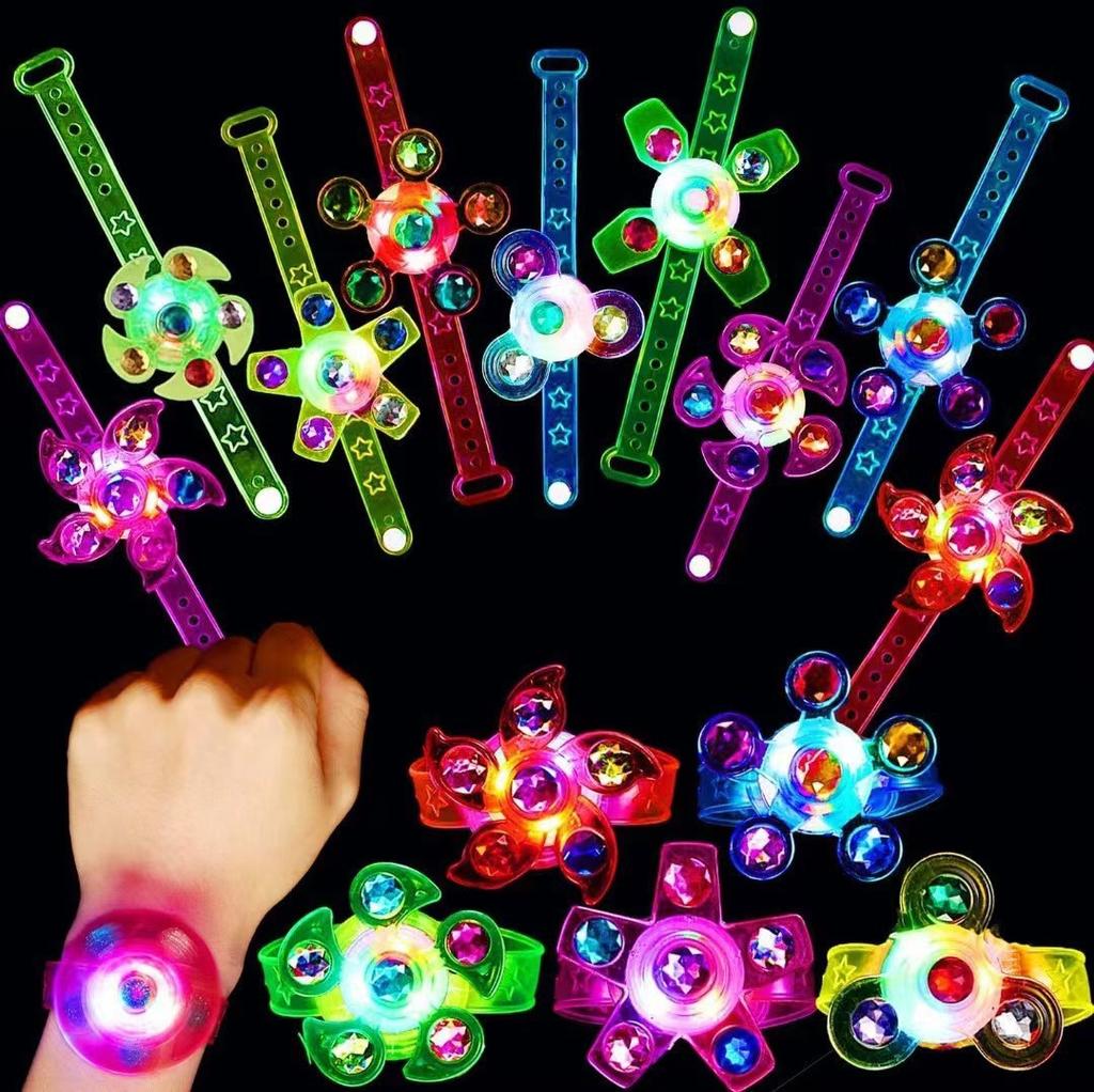 3 Styles Christmas Party Favors for Kids LED Light Up Bracelet Christmas Flashing Toys Treats Goody Bag Candy Halloween Gifts