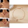 Collier Cœur Perle Avec Pendentif Géométrique Cristal Pour Femmes Et Hommes