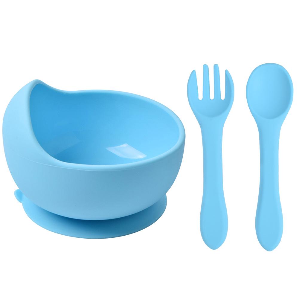Silicone Suction Baby Bowl & Spoon Set for Feeding and Training