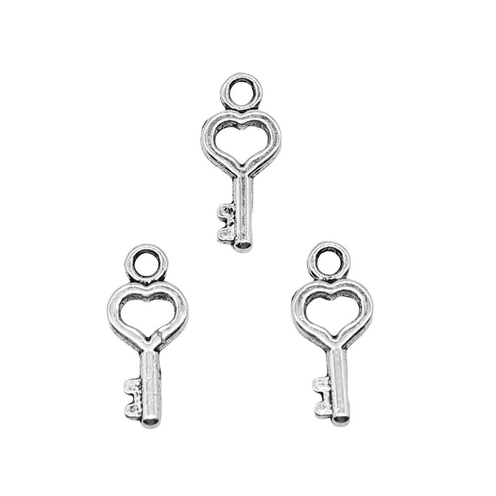 Simple Skeleton Key Charms Multi Color Alloy Pendants For Vintage Themed Jewelry