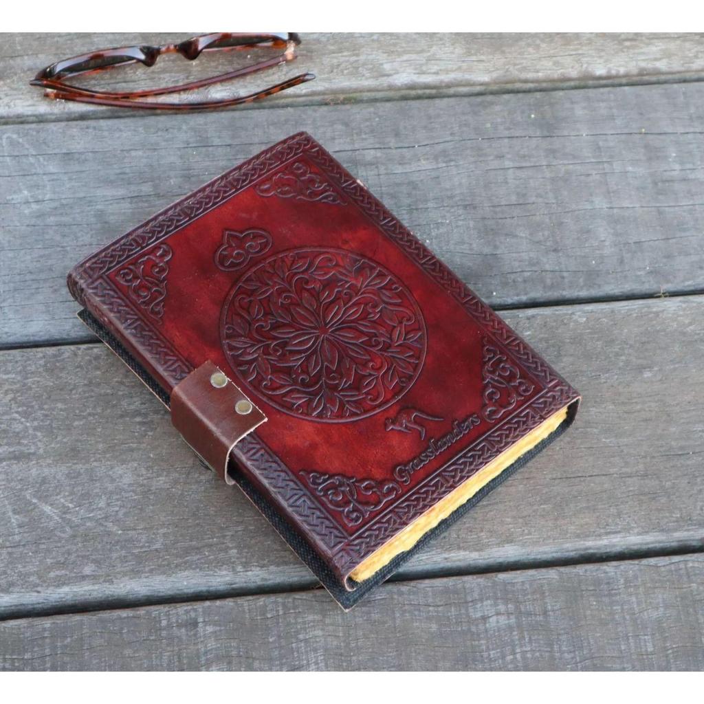 Double Dragon- Jurnal de piele | Grimoire 200 pagini vintage | Piatra Lapis