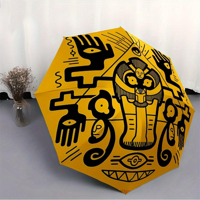1pc Eyes Hands Auto Open/close, All-Season Portable Folding Umbrella for Women & Men, Travel, Everyday, Formal Events - Compact Luxury Parasol, Outdoo