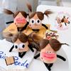 Fun Potato Doll Long Hair Plush Toy Doll Backpack Decoration Pendant Keychain Small Doll Christmas Gifts for Kids & Adults