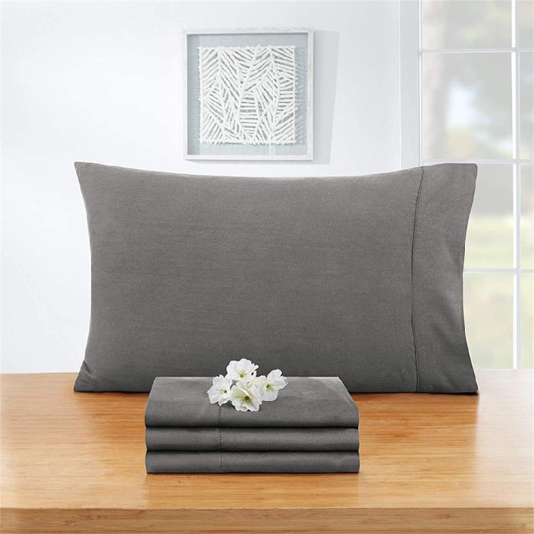 2Piece Brusheds Microfiber Queen Pillowcases Stains Resistant with Envelope Style for Bedroom Elegances
