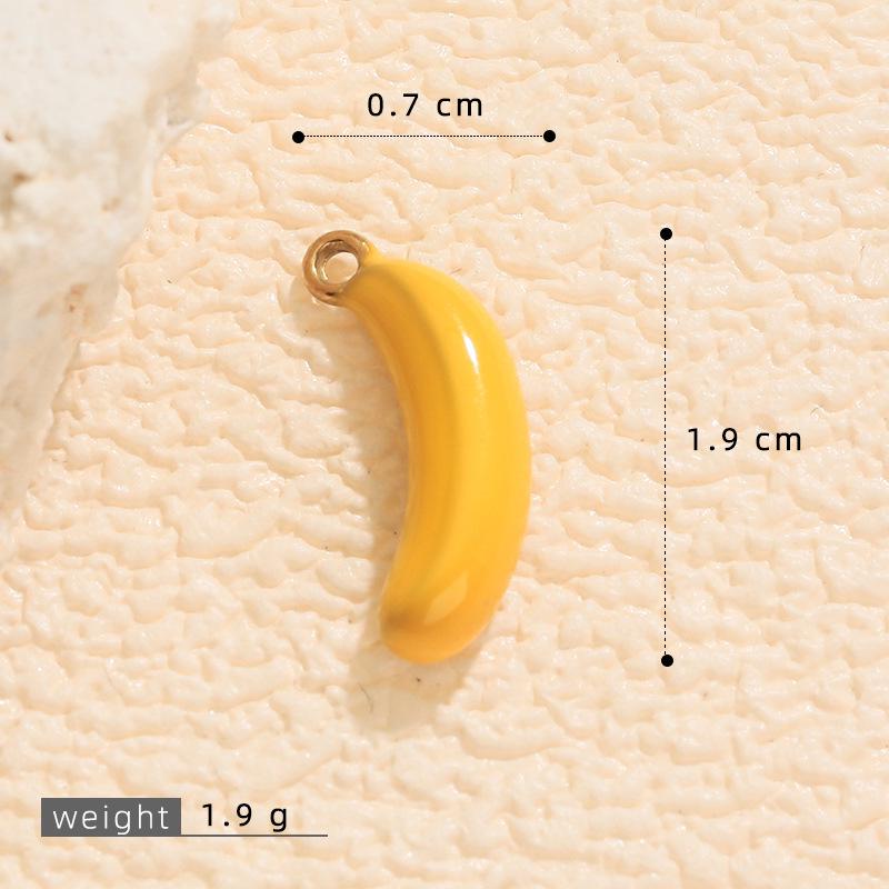 DIY Fruit Charm Bracelet Set: 18K Gold-Plated Zircon Cherry, Strawberry, Banana Earrings, Bracelets, Necklace Accessories.