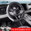For BYD Sealion 05 EV 2025 Car Steering Wheel Cover Leather Non-slip Auto Interior Accessories