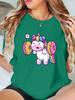 Fitness Animal Pattern Printed Womens Fashionable Round Neck Tshirt Round Neck Tshirt Casual Daily Summer Personalized Top