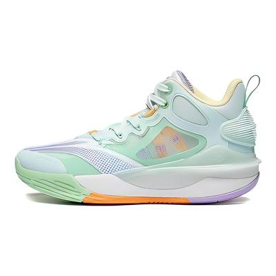 Li Ning Youth Pioneer Team 3.0 Cloud Technology Non-Slip Wear-Resistant Lightweight Rebound Mid-Top Basketball Shoes Kids Basketball Shoes YKBT026-1