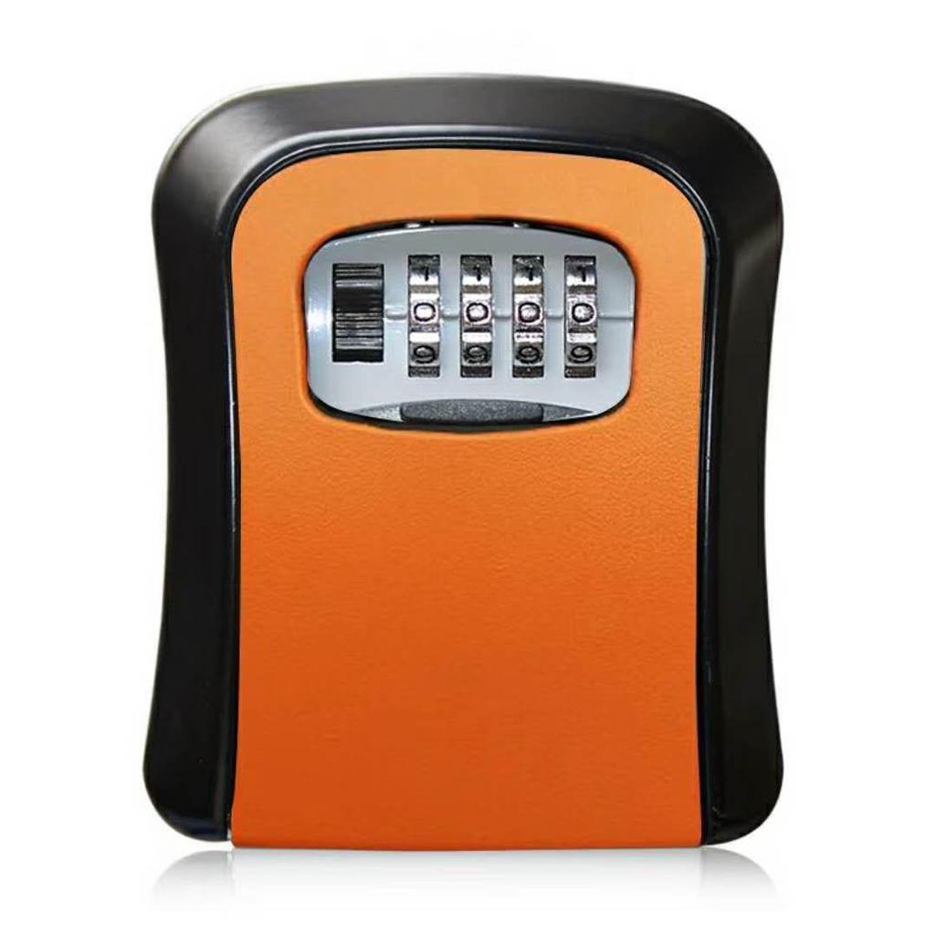 Temporary Key Storage Box for Construction Sites and Dorms with Anti-Theft Lock and Peephole