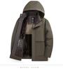 Dad's Winter Graphene Heated Cotton Jacket with Detachable Hood - Men's M2853