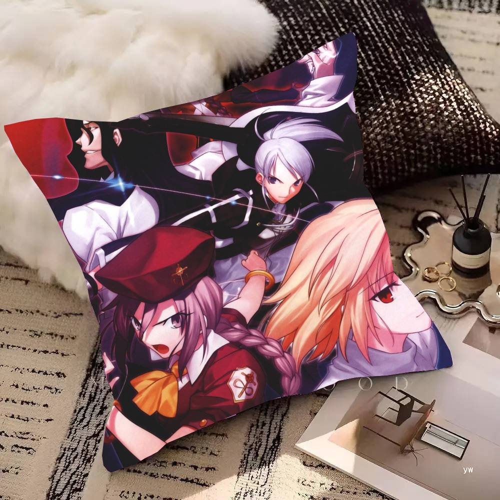 Anime Game M-Melty Blood Pillow Case Fashion Square Pillowcase Bedroom Sofa Room Ins Decoration Leisure