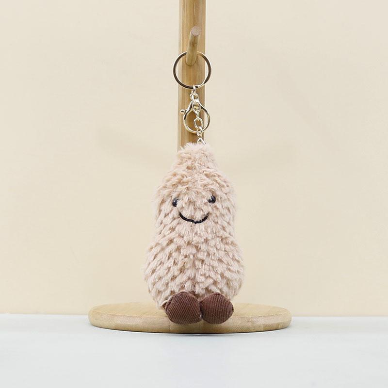Soft Charismatic Plush Peanut Keychain Accessory With Appealing Color And Design For Everyone